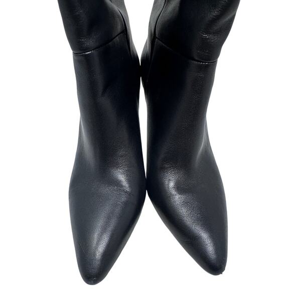 Raye Elo x Revolve Black Leather Boots Clear Heel size 9 - Picture 12 of 15